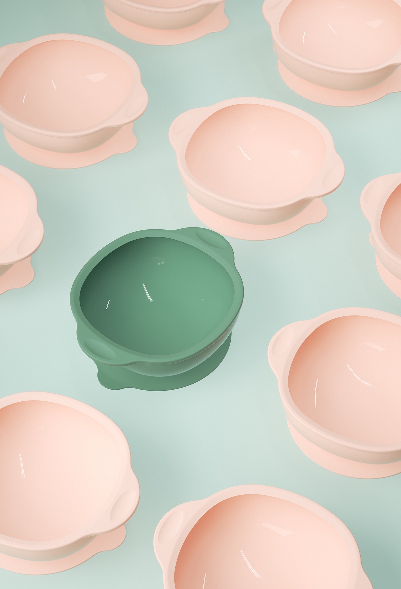 Silicone bowl，bowl，silica gel，Suction cup silicone bowl，