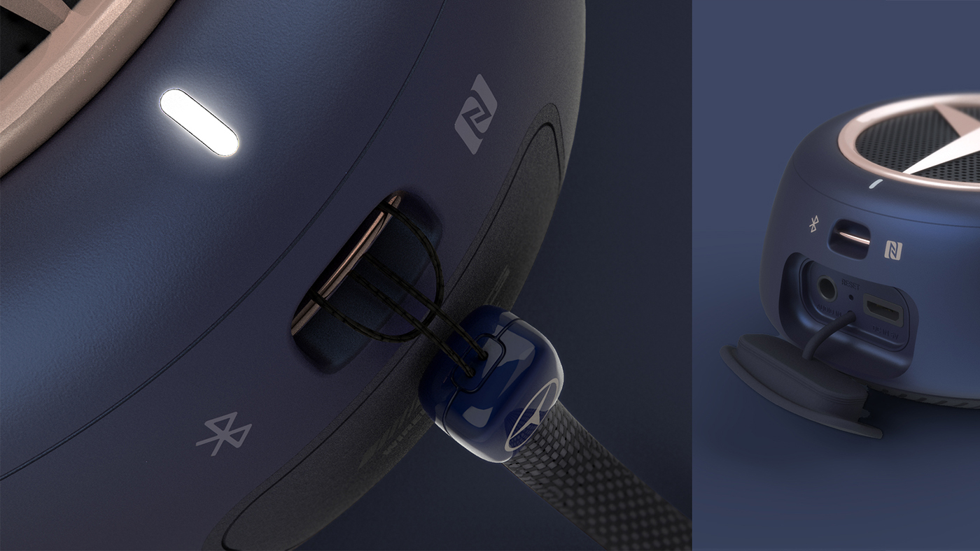 mercedes，Benz，wireless speaker ，loudspeaker box，blue，green，gules，automobile，design language ，