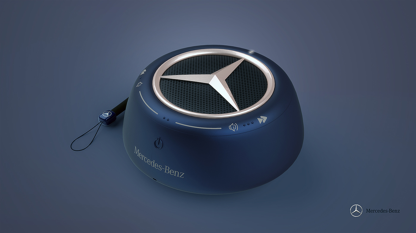 mercedes，Benz，wireless speaker ，loudspeaker box，blue，green，gules，automobile，design language ，