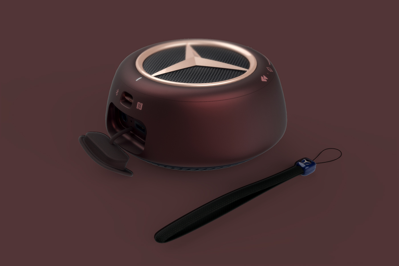 mercedes，Benz，wireless speaker ，loudspeaker box，blue，green，gules，automobile，design language ，
