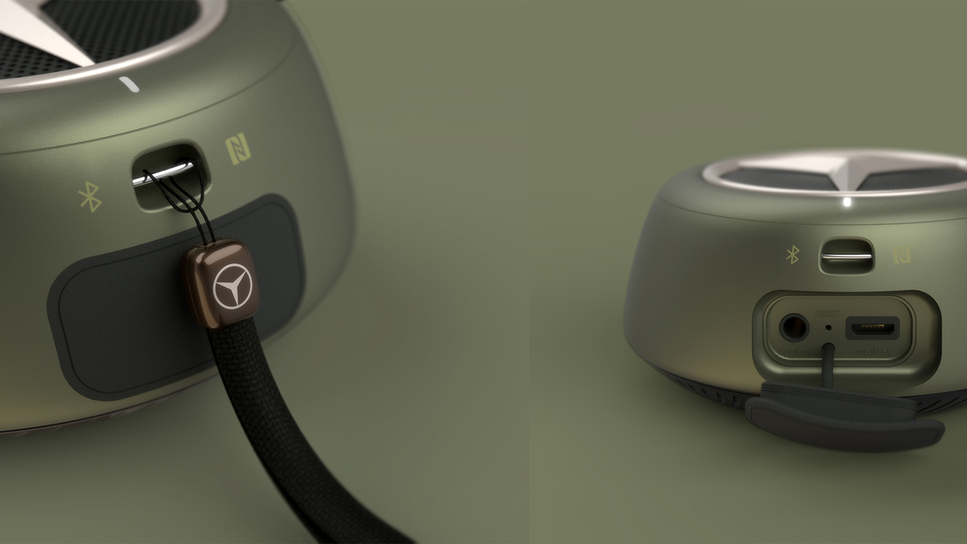 mercedes，Benz，wireless speaker ，loudspeaker box，blue，green，gules，automobile，design language ，