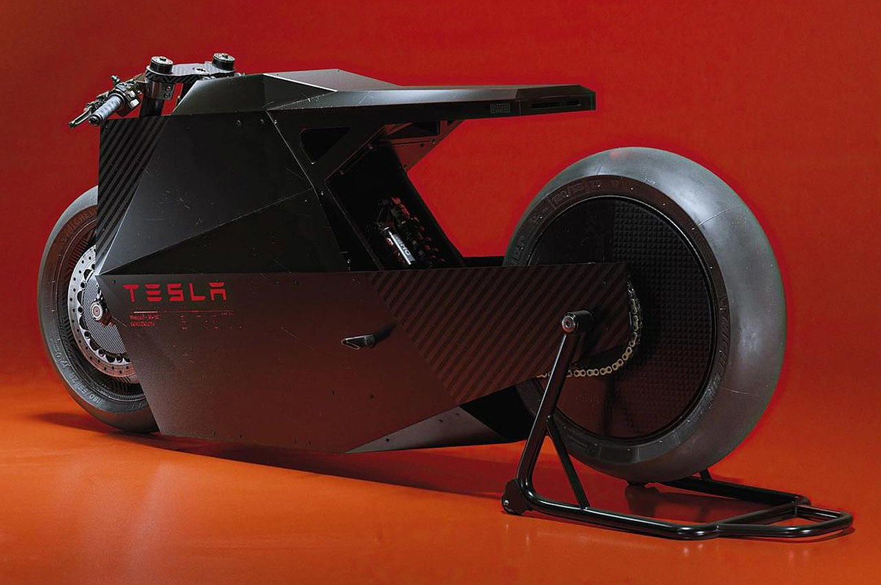 tesla，Electric motorcycle，black，