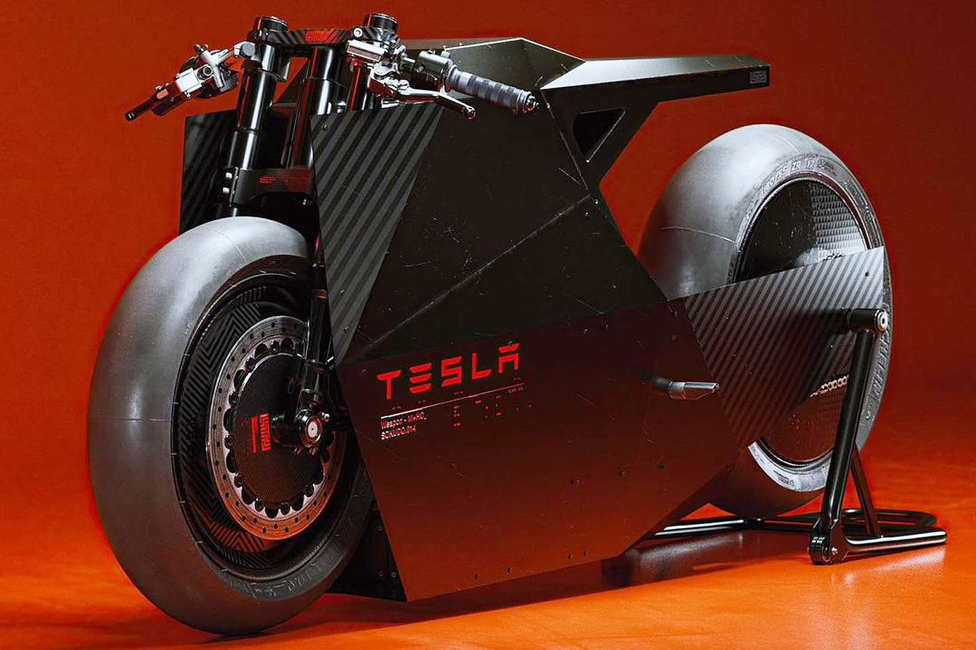 tesla，Electric motorcycle，black，