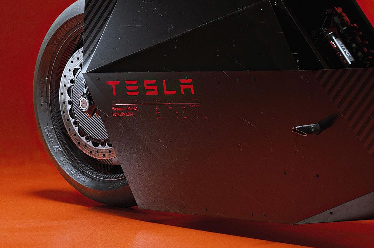 tesla，Electric motorcycle，black，