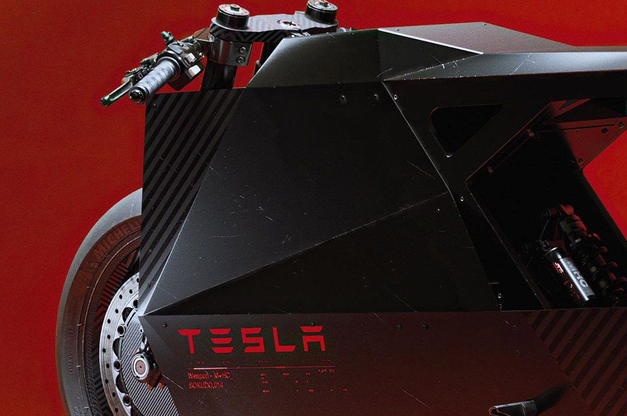 tesla，Electric motorcycle，black，