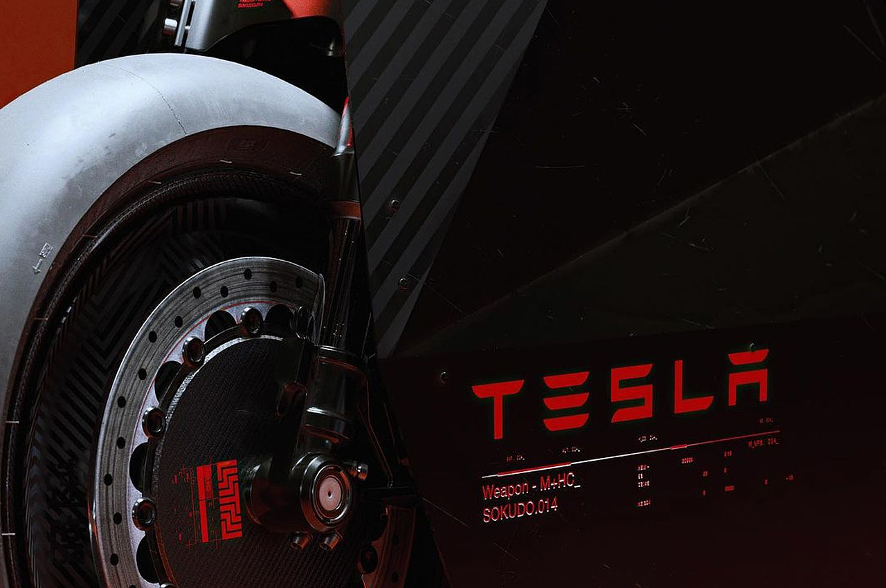 tesla，Electric motorcycle，black，