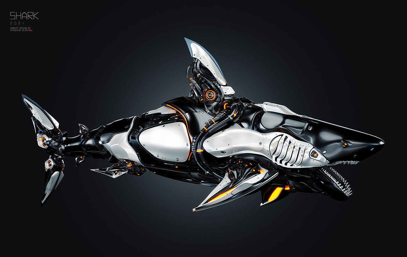 shark，illustration，Character design，cgi，