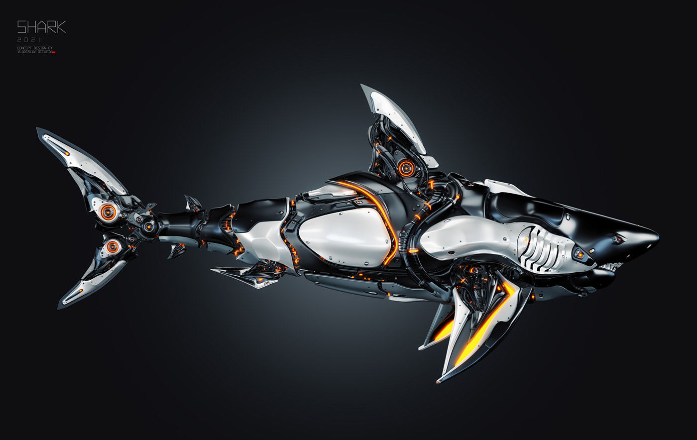 shark，illustration，Character design，cgi，