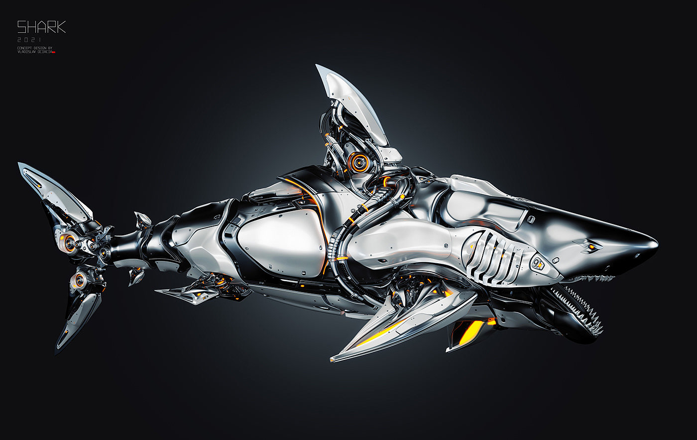 shark，illustration，Character design，cgi，