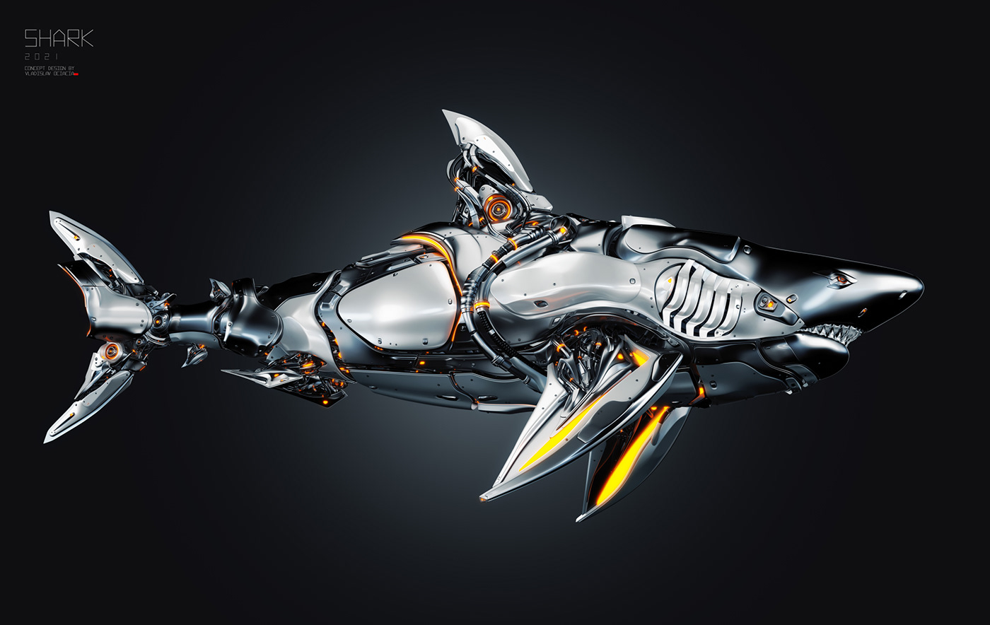 shark，illustration，Character design，cgi，