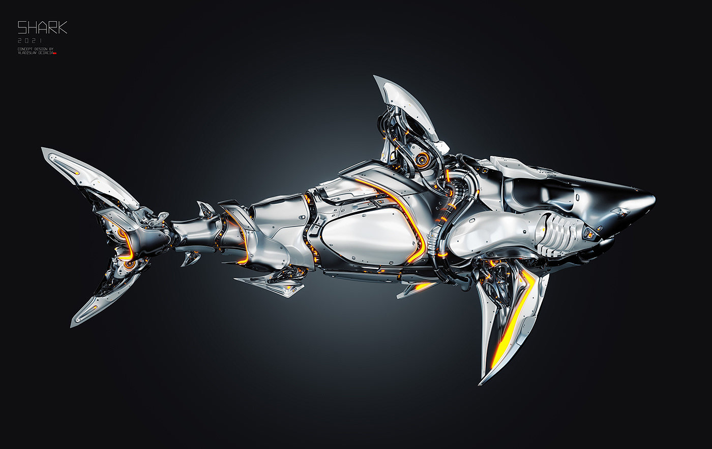 shark，illustration，Character design，cgi，