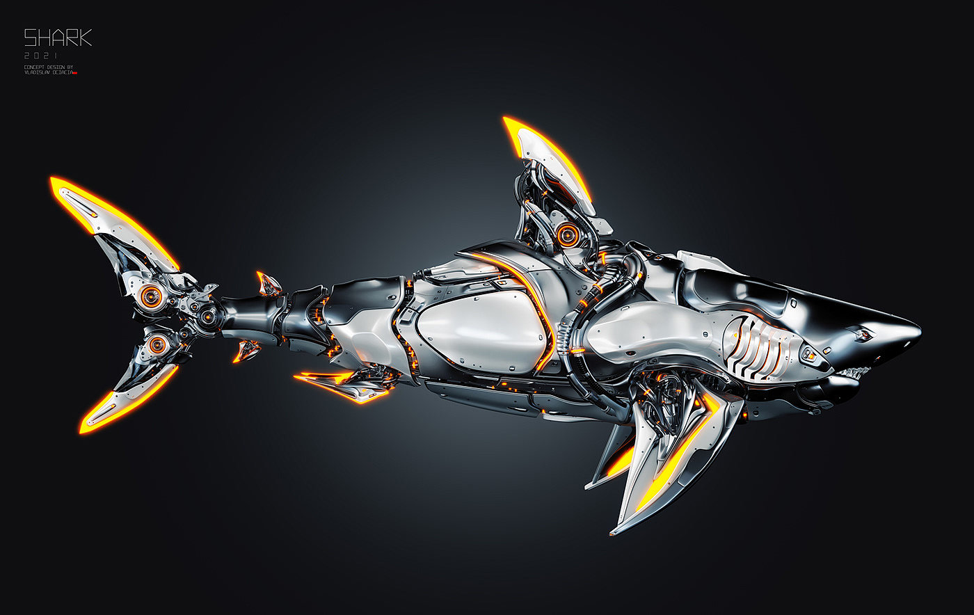 shark，illustration，Character design，cgi，
