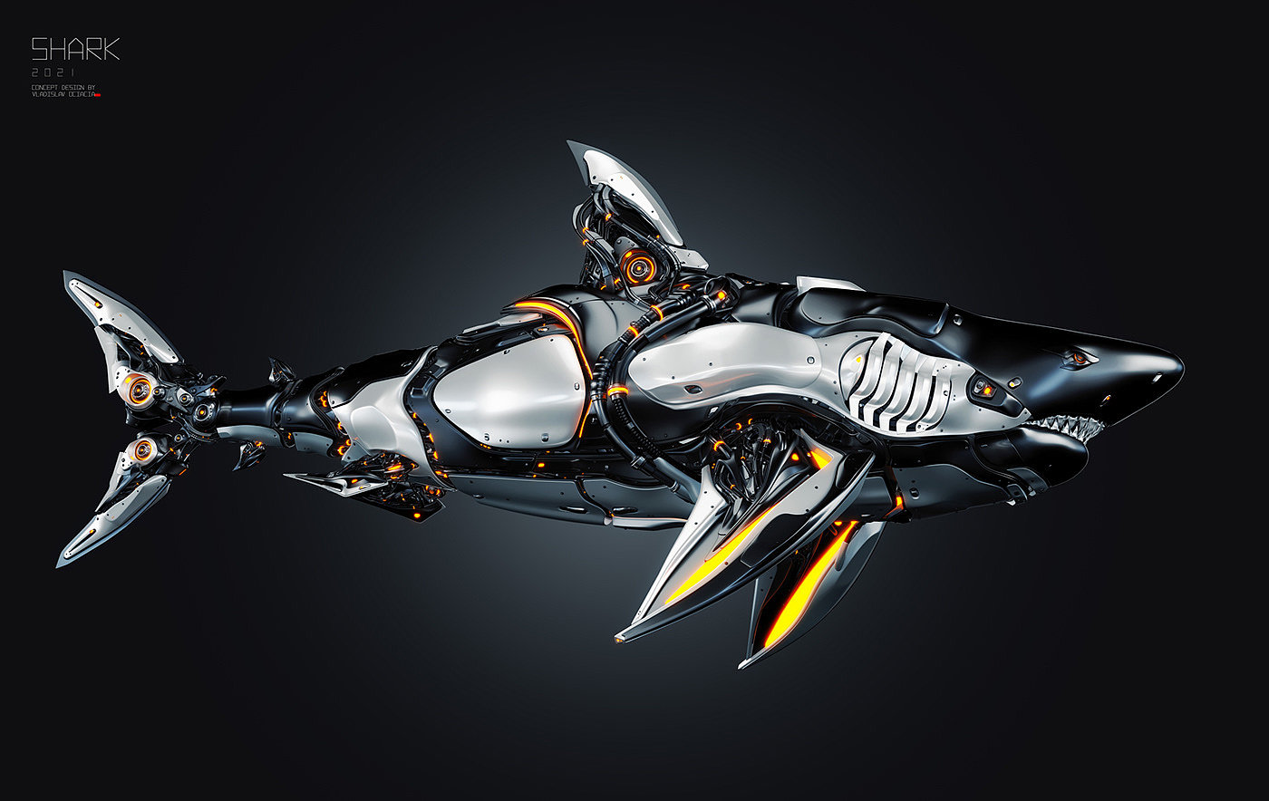 shark，illustration，Character design，cgi，