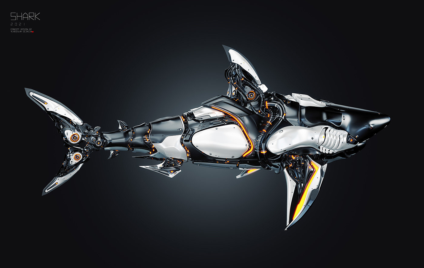 shark，illustration，Character design，cgi，