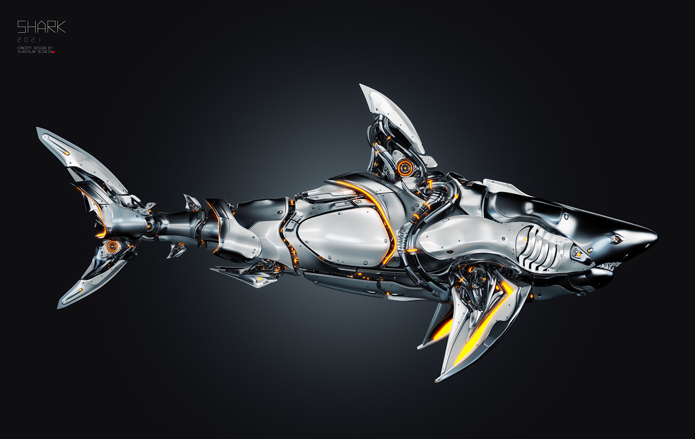 shark，illustration，Character design，cgi，