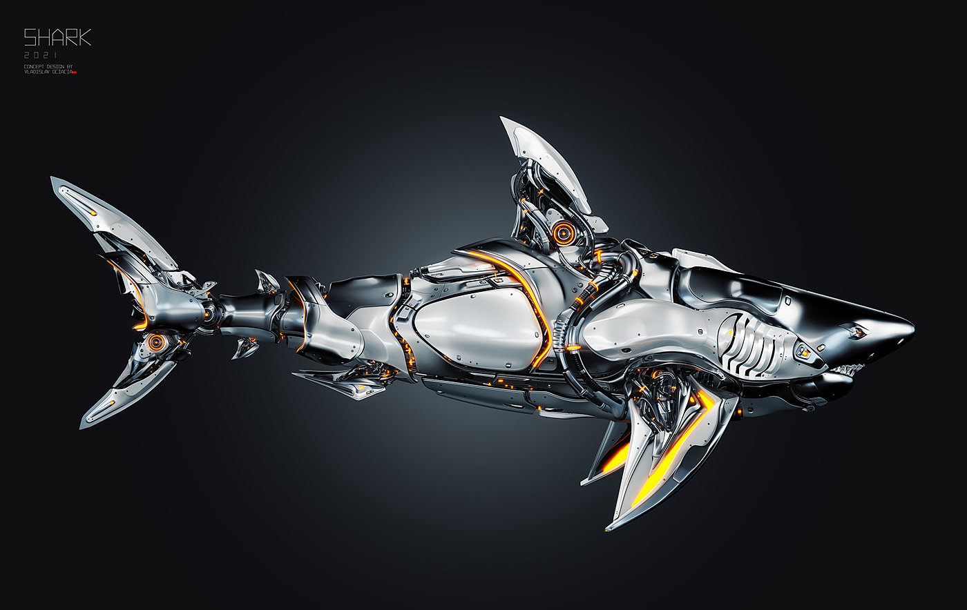 shark，illustration，Character design，cgi，