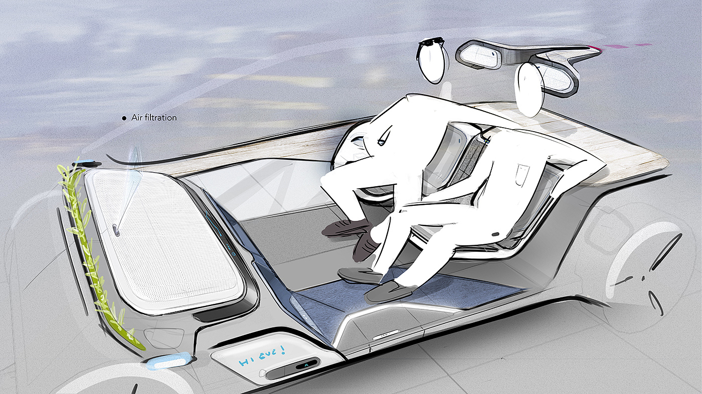 Automobile design，conceptual design，Give back to nature，