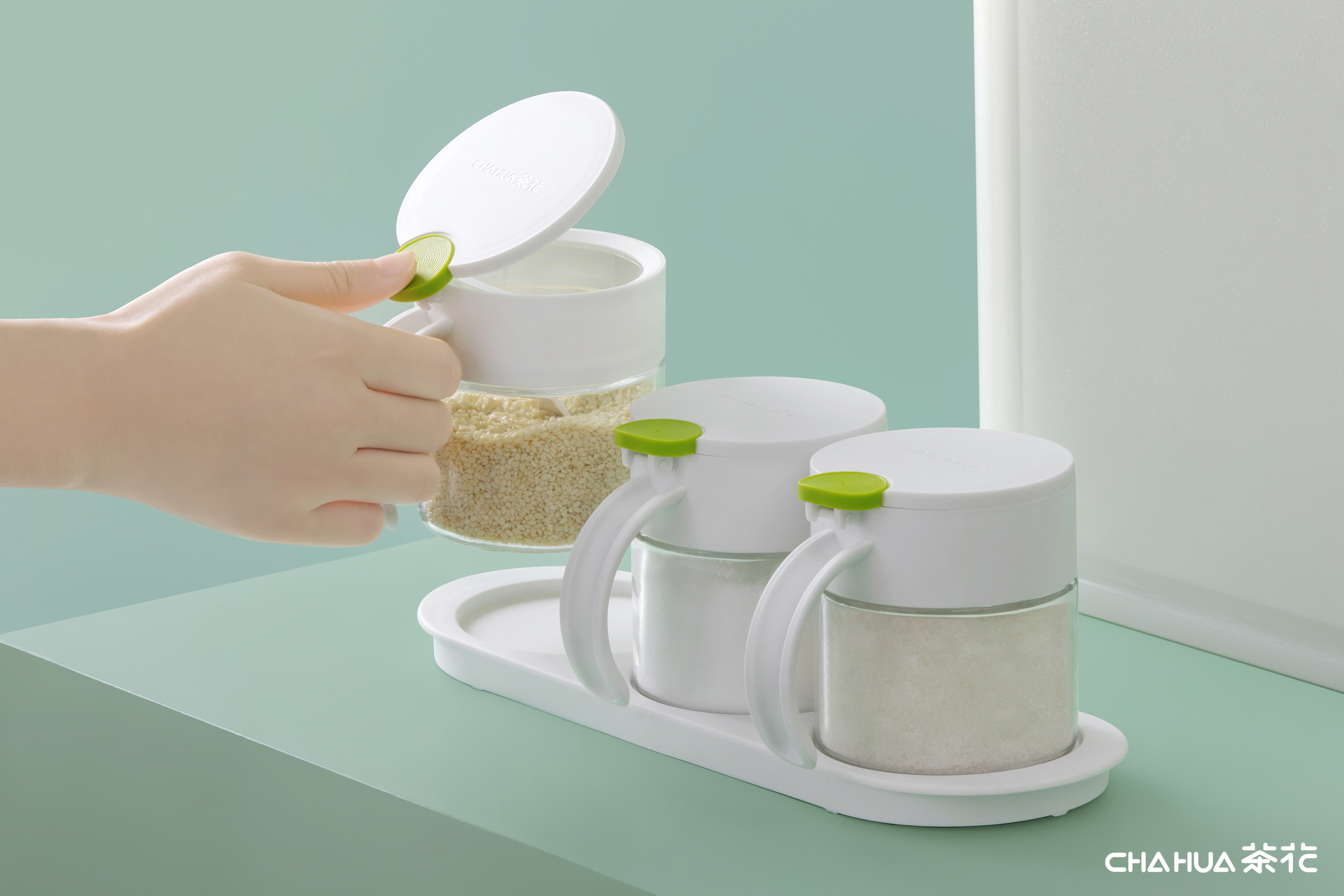 Camellia，Home Furnishing，Seasoning bottle，kitchen，Glass，Plastic，