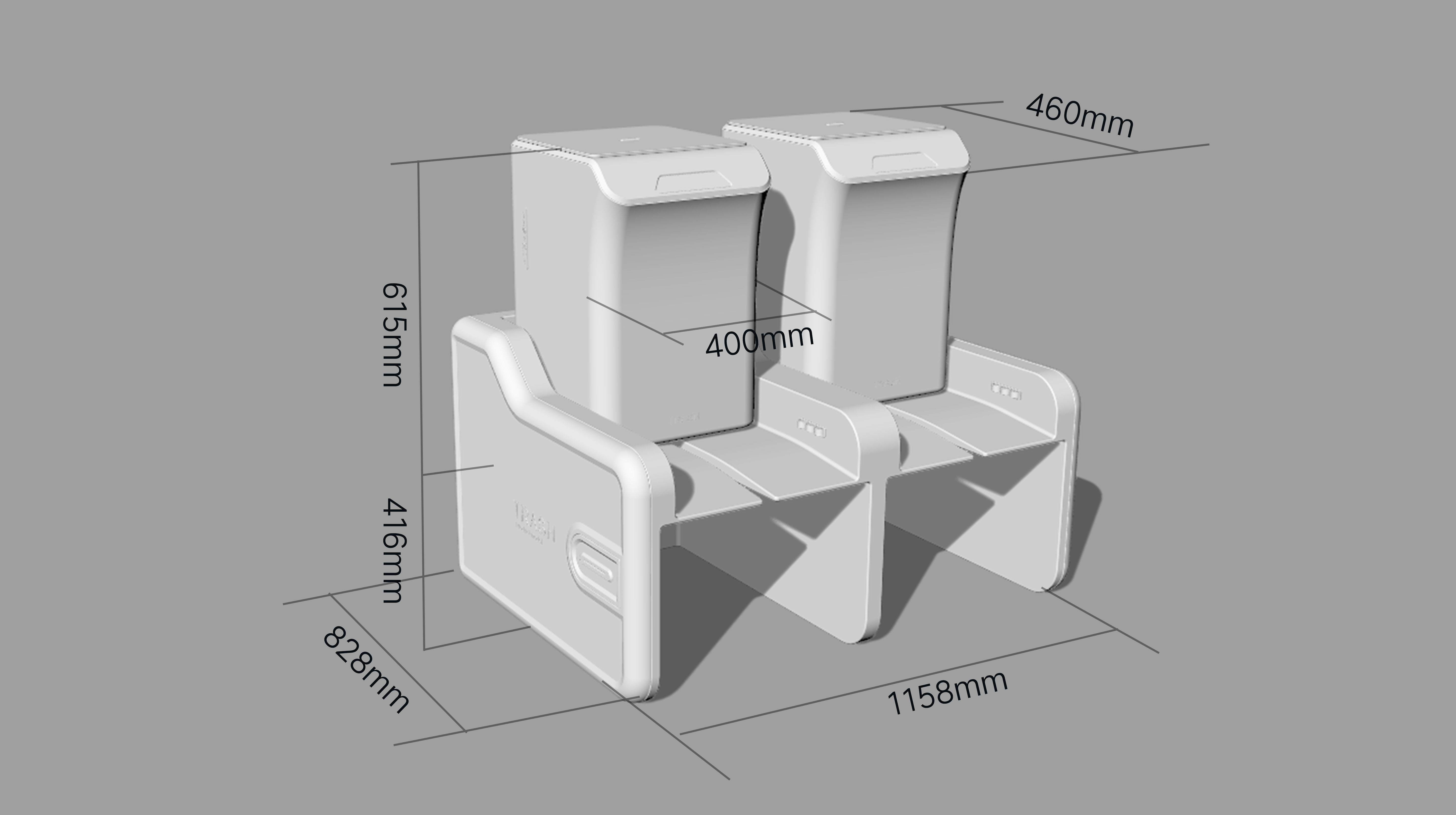 robot，medical care，Design，Round tower，carry，trash can，