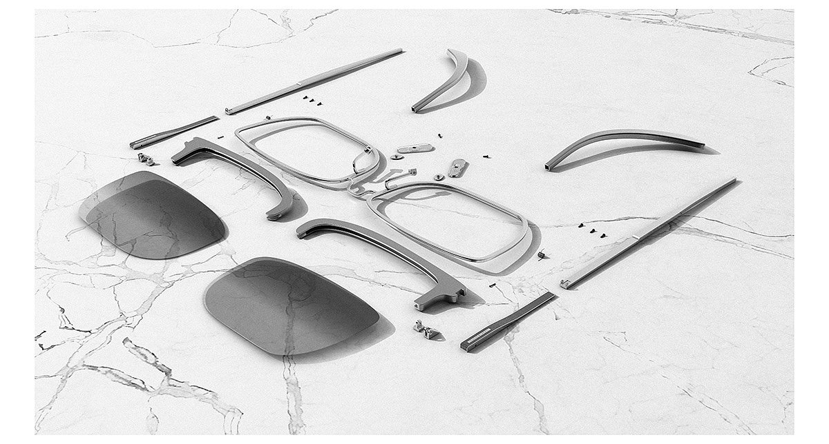 太阳镜，针式结构，直线美，眼镜，墨镜，方便收纳，