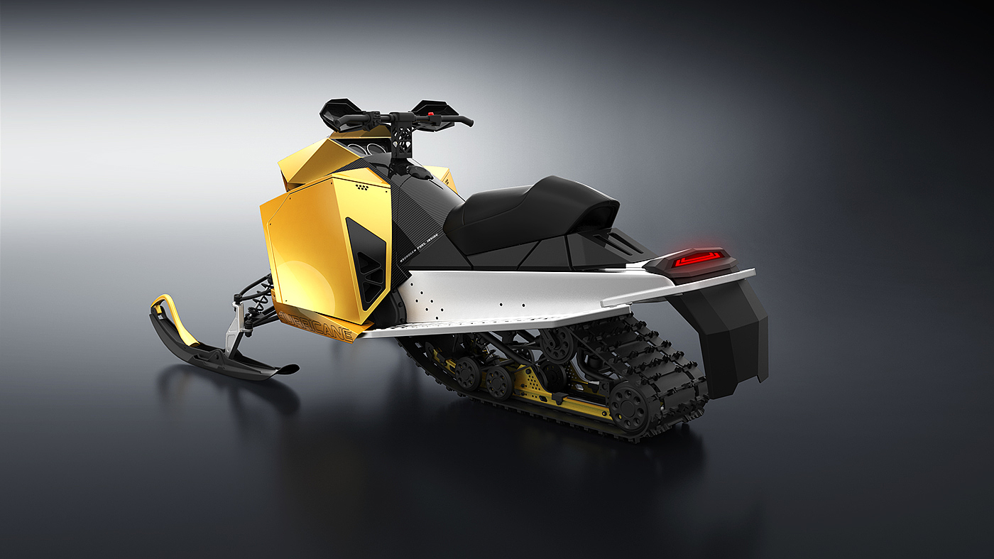 Snow motorcycle，3D modeling，Hydrogen energy，powerful，sharp，