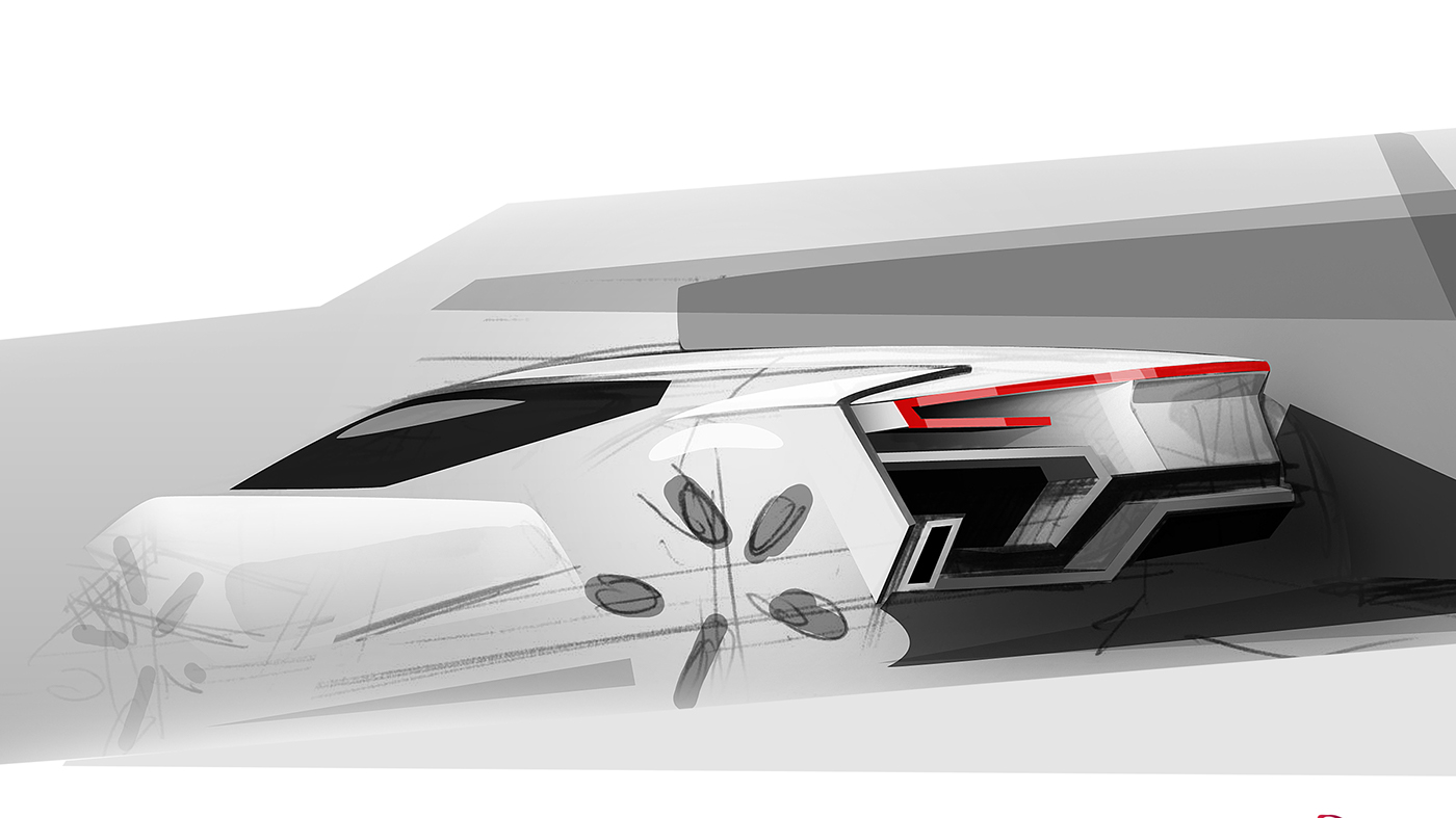 Lamborghini，Concept sports car，yellow，light，Carbon fiber material，Sharp edges and corners，