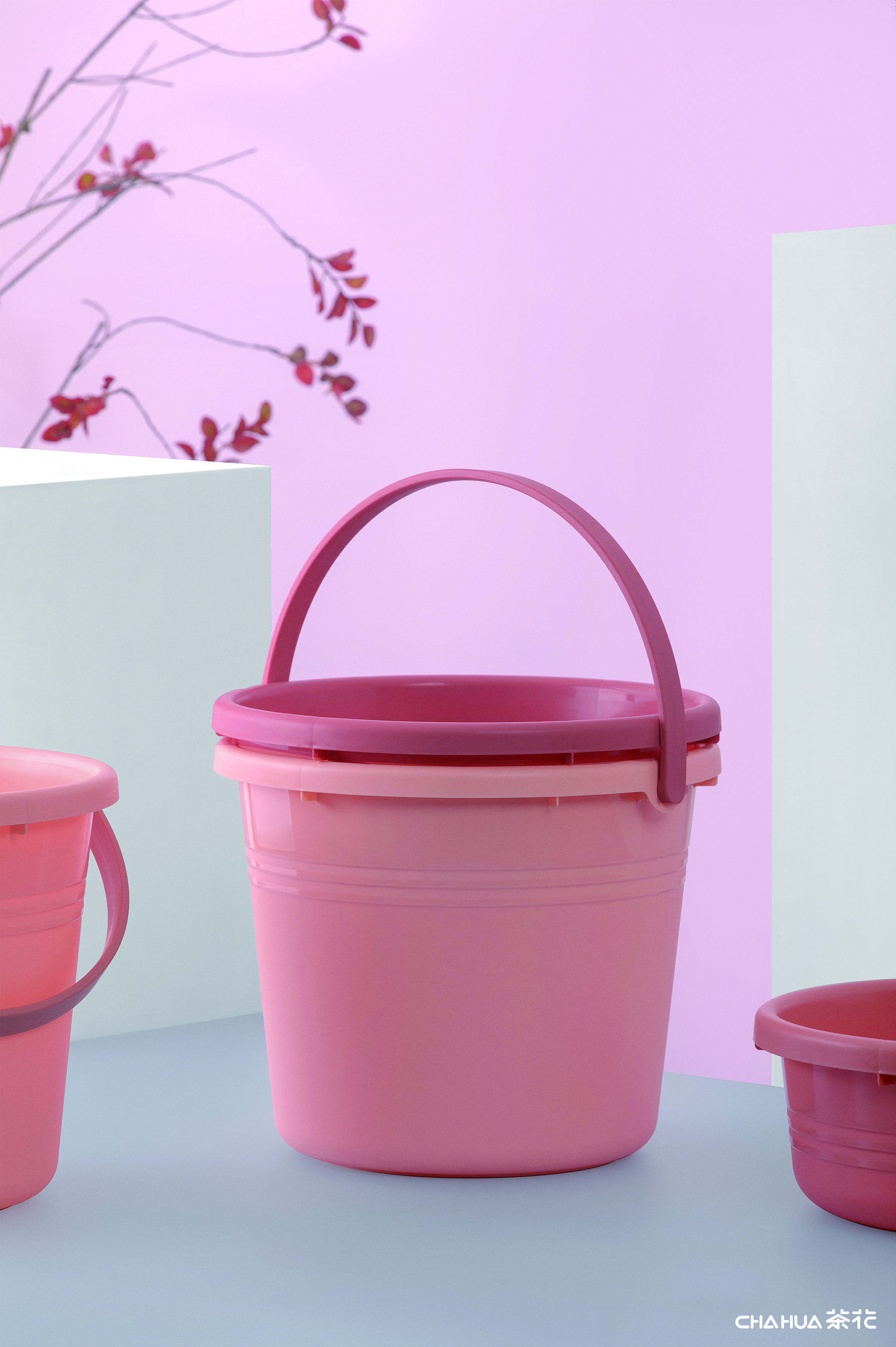 Camellia，Home Furnishing，basin，bucket，Basin barrel combination，