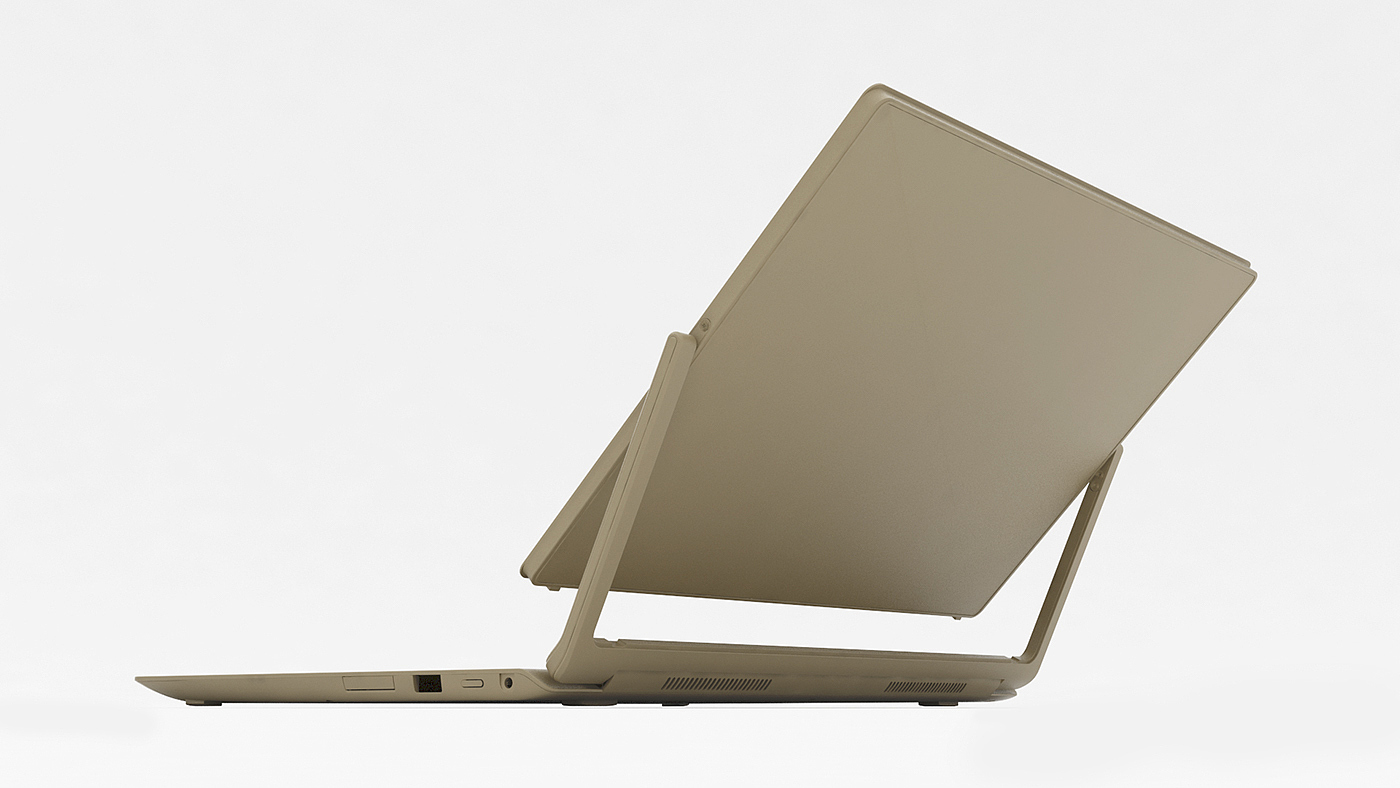 acer，Notebook computer，360 ° flip，black，Model rendering，