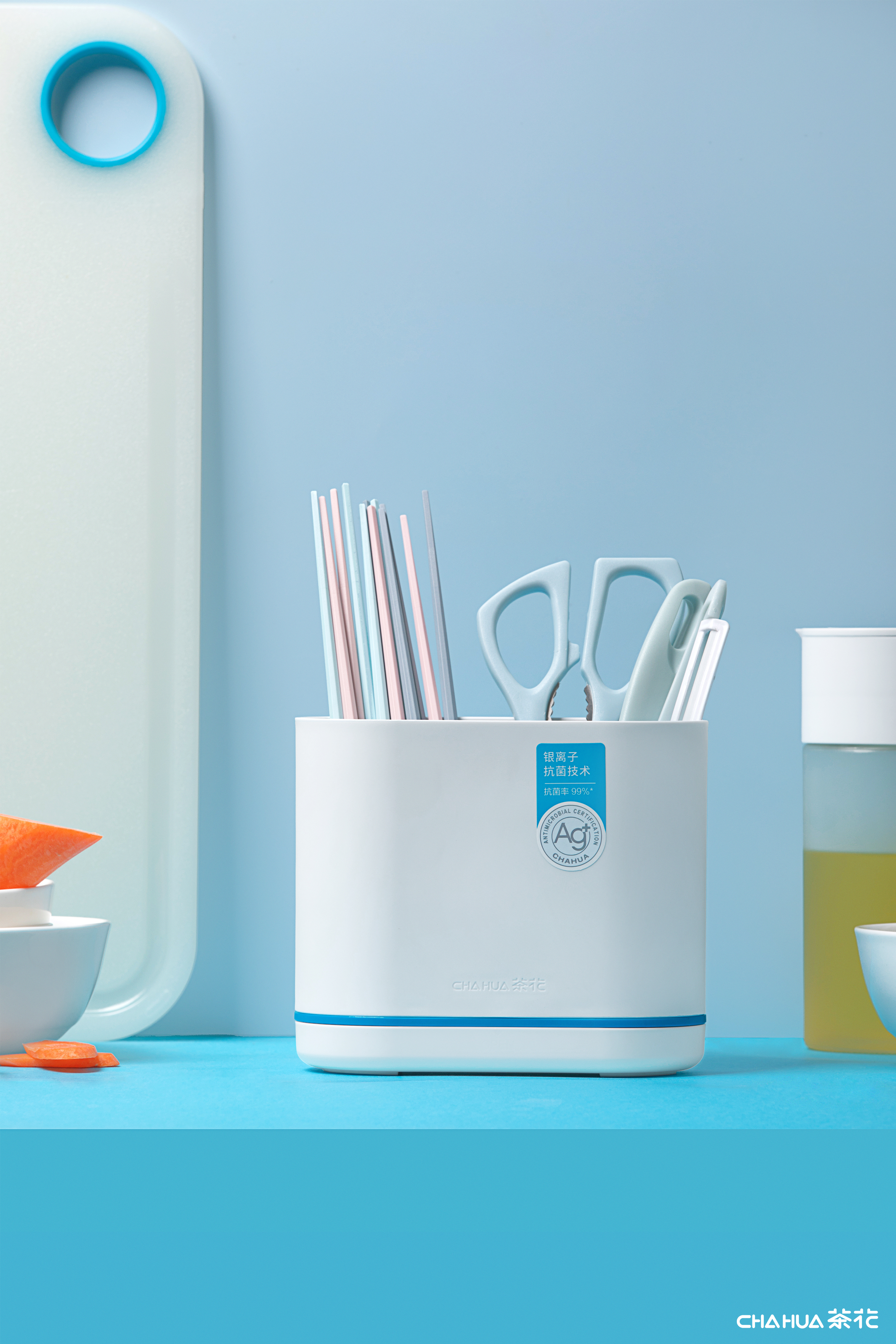 Camellia，Home Furnishing，kitchen，Chopstick cage，Antibacterial，Silver ion，Plastic，