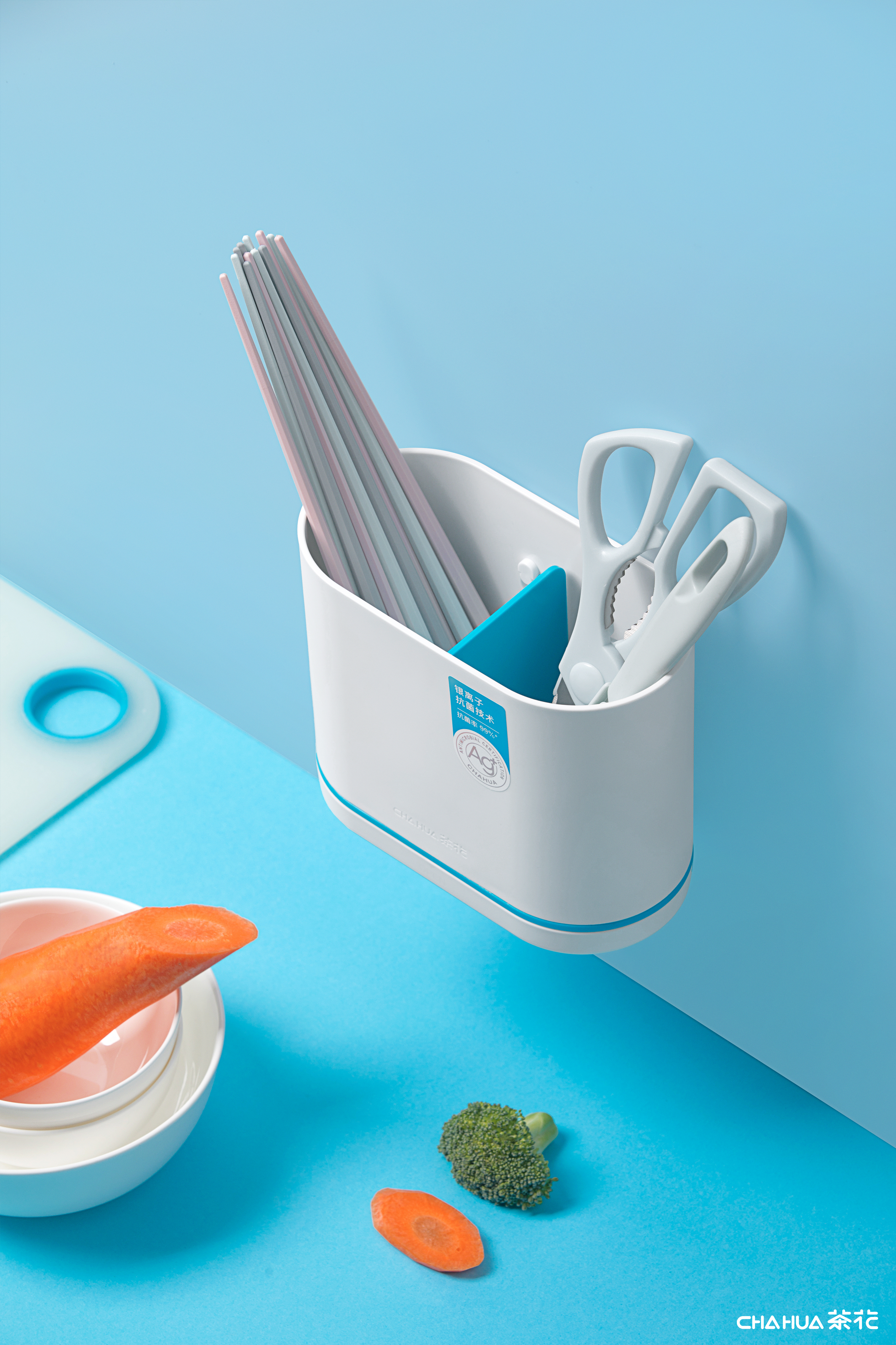 Camellia，Home Furnishing，kitchen，Chopstick cage，Antibacterial，Silver ion，Plastic，