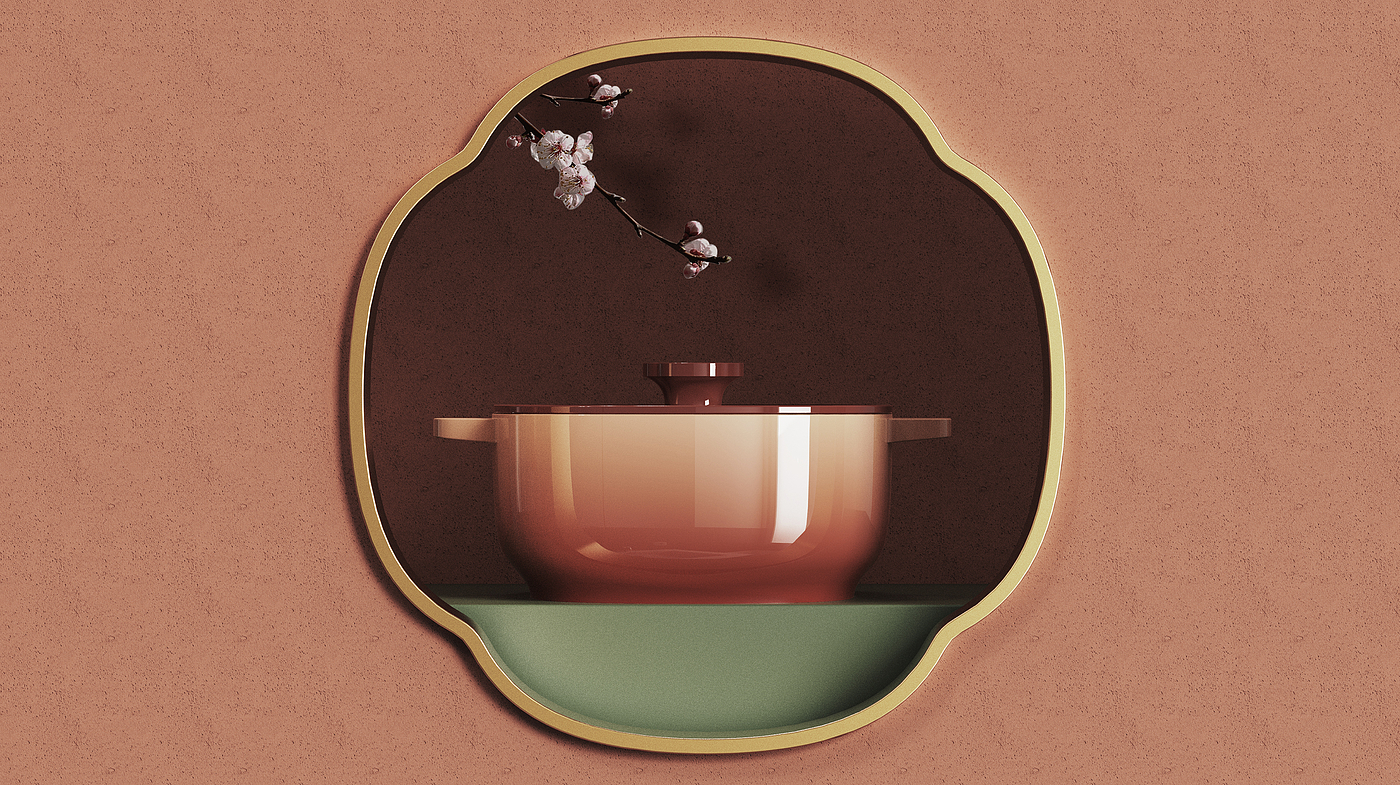 National tide，Enamel pot，kitchen，
