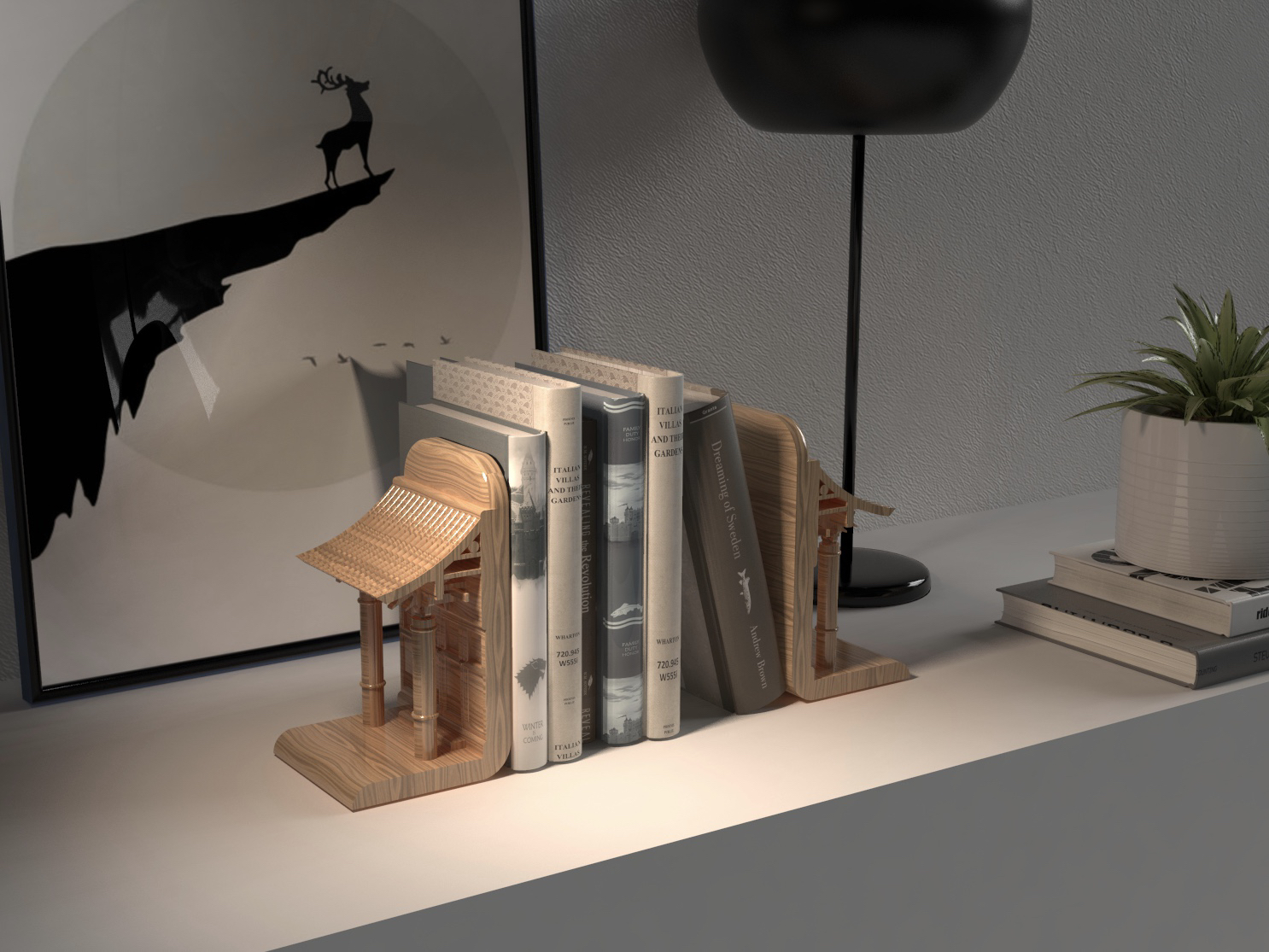 bookends，Mortise and tenon，tradition，Cultural creation，