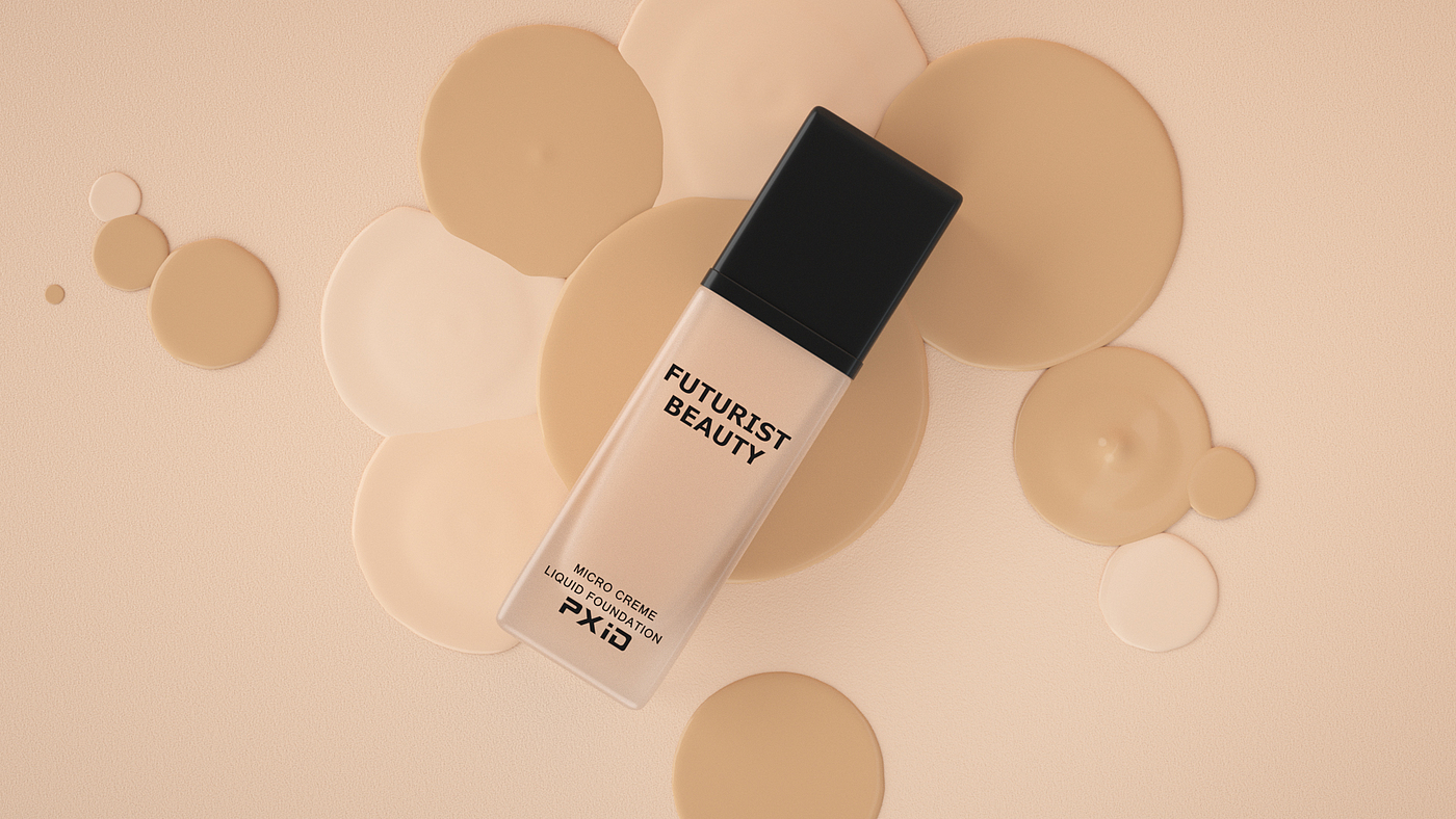 Product video，Cosmetics，Liquid Foundation，Video animation，