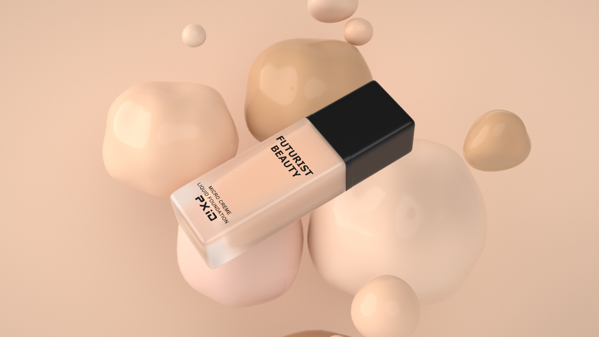 Product video，Cosmetics，Liquid Foundation，Video animation，