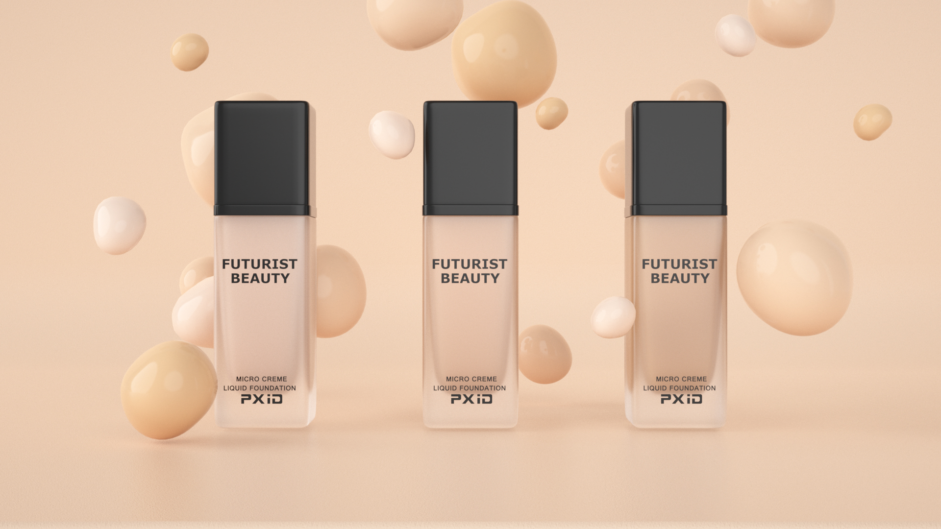 Product video，Cosmetics，Liquid Foundation，Video animation，