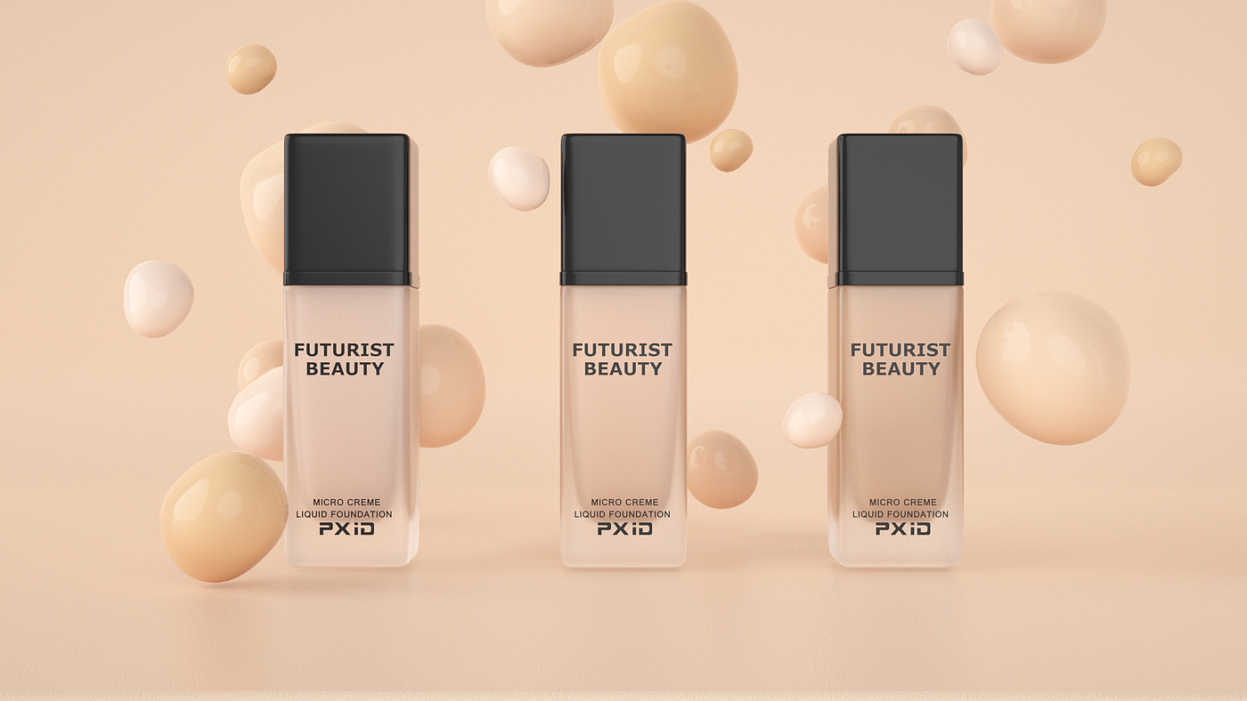Product video，Cosmetics，Liquid Foundation，Video animation，