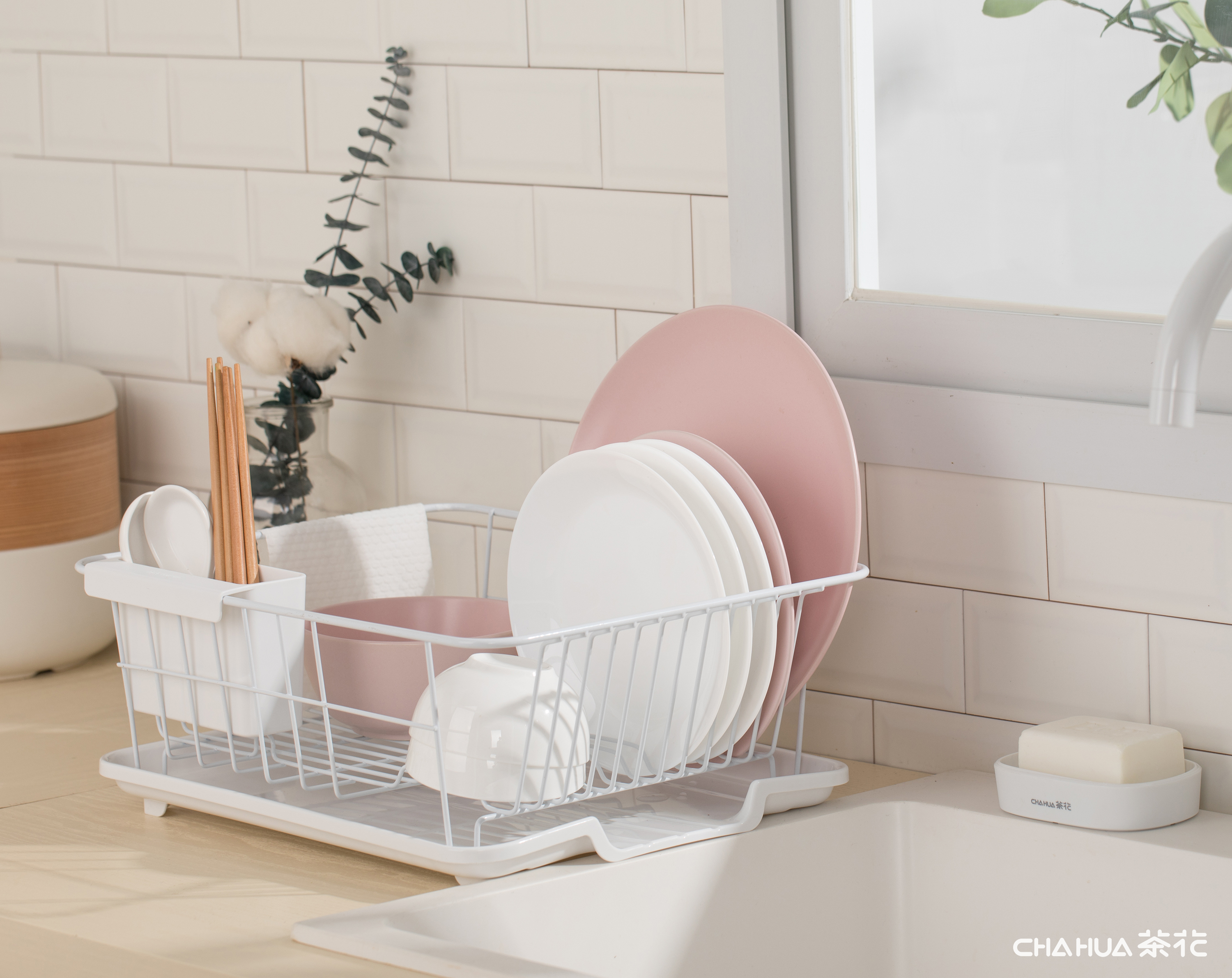 Camellia，Home Furnishing，Receive，kitchen，cupboard，Draining，Metal frame，