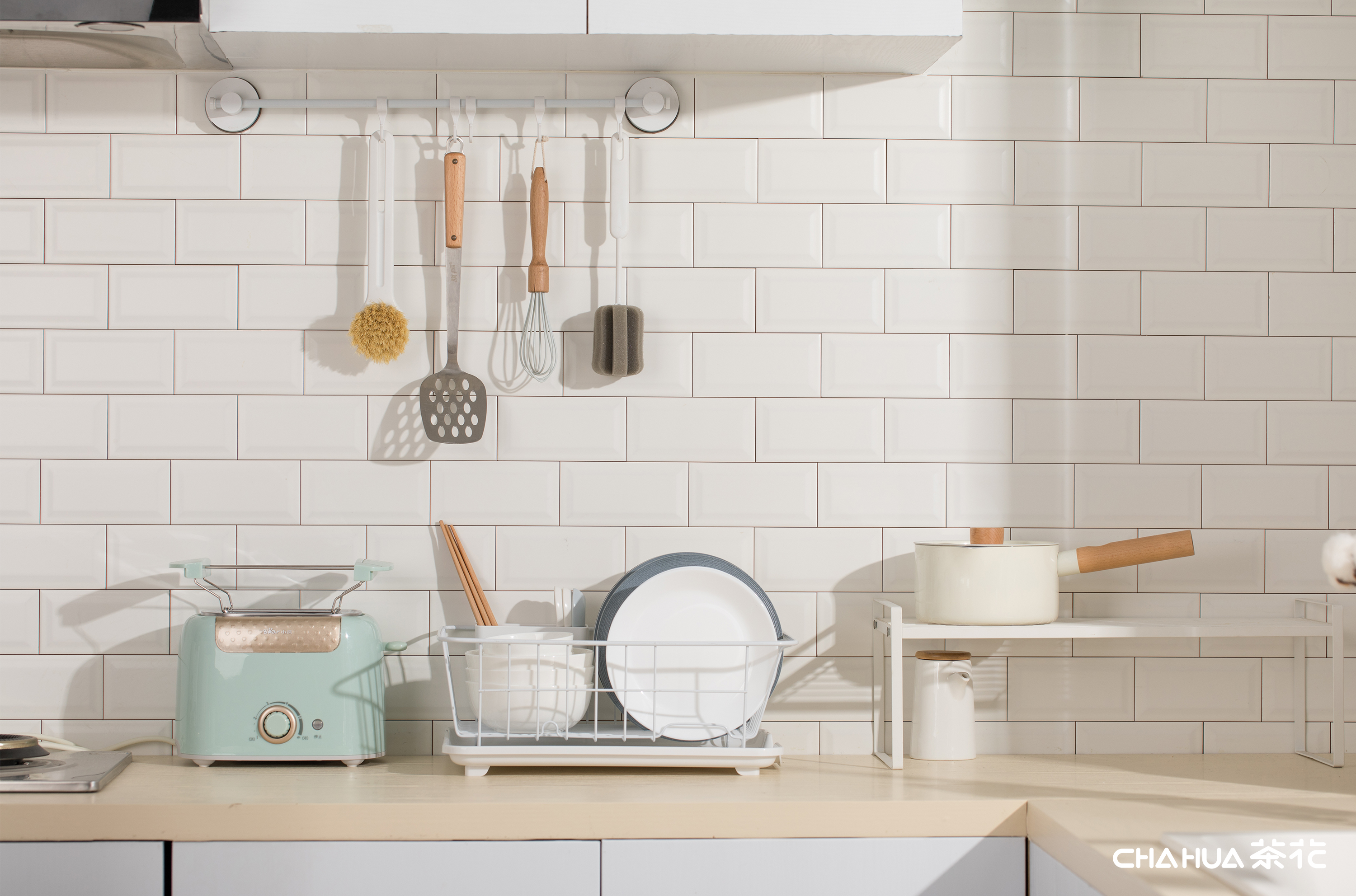 Camellia，Home Furnishing，Receive，kitchen，cupboard，Draining，Metal frame，