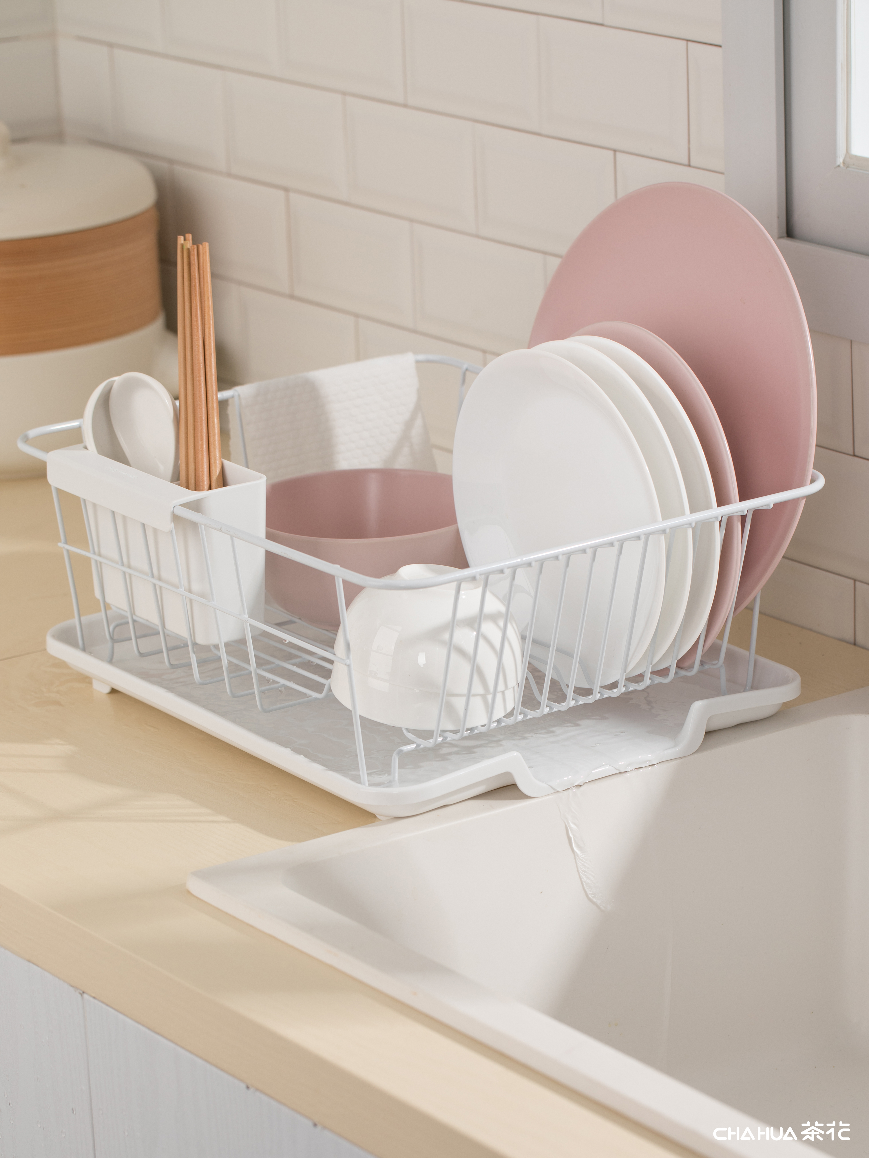 Camellia，Home Furnishing，Receive，kitchen，cupboard，Draining，Metal frame，