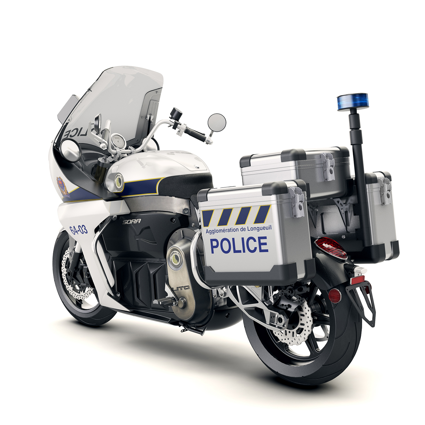 LITO，Electric motorcycle，police car，Designer: Jun Semin，
