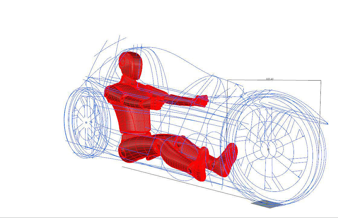 Industrial hand drawing，close，Electric motorcycle，MONO-MACH，