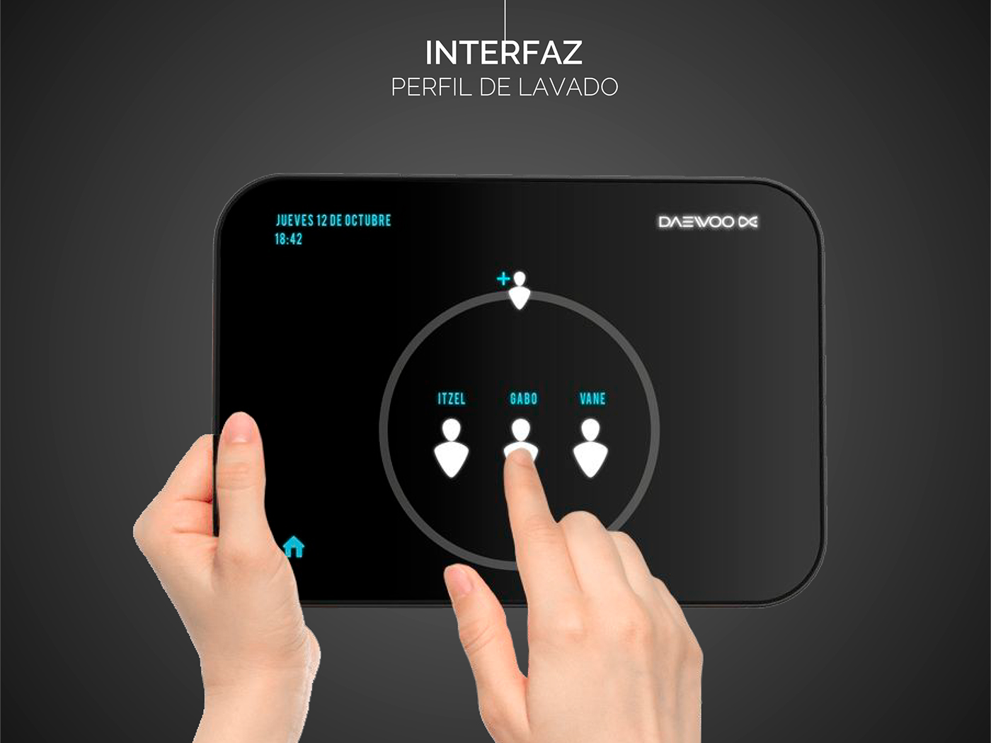 Daewoo，Washing machine，industrial design，New experience，touch screen，