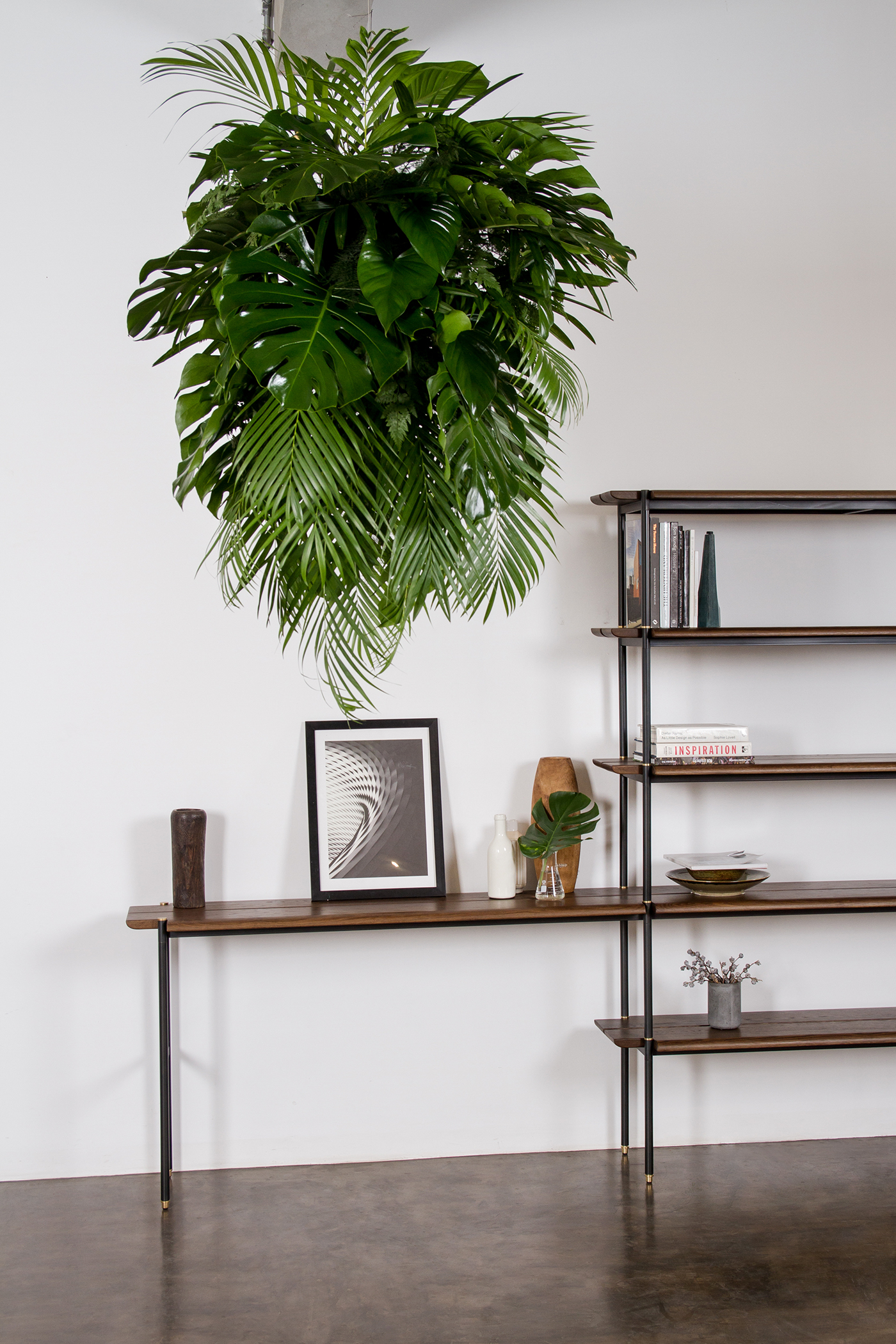 bench，Storage，Shelf，oak，steel，