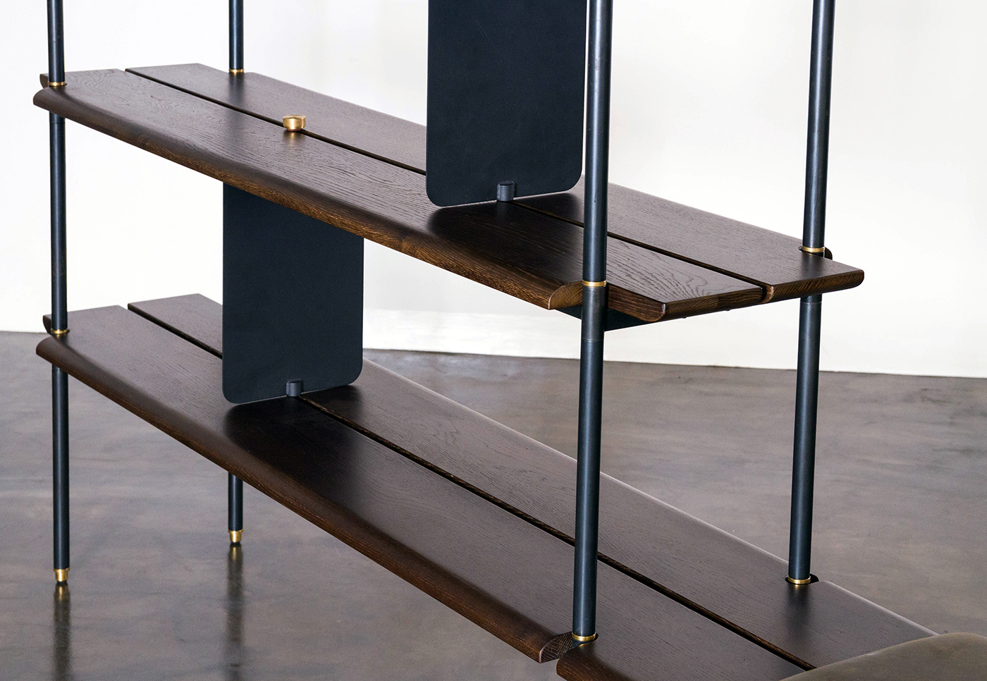 bench，Storage，Shelf，oak，steel，