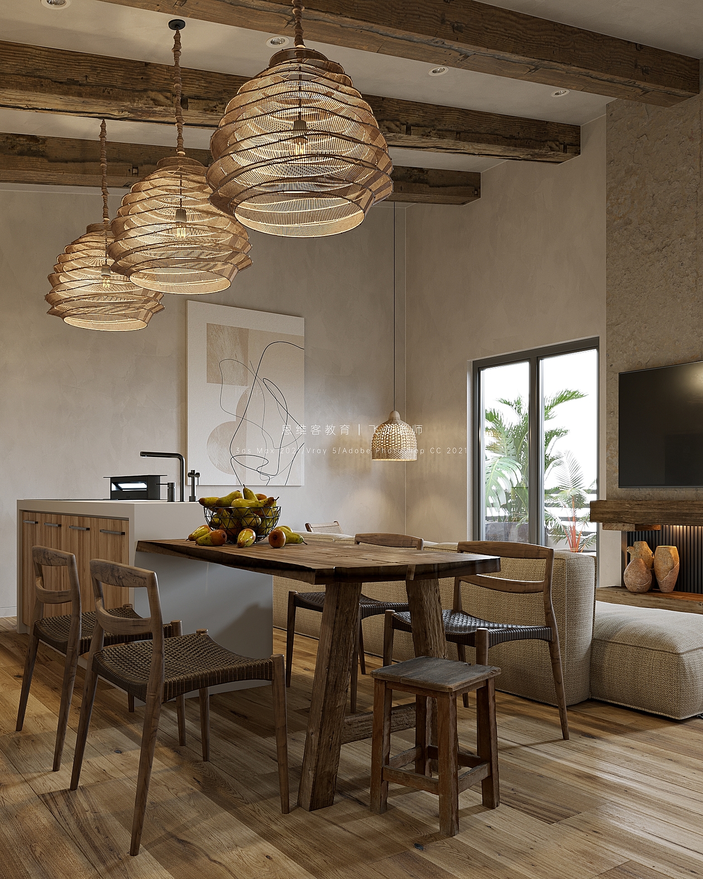 Interior design，3dmax，design sketch，，Quiet wind，Guest Restaurant Design，3dsmax，