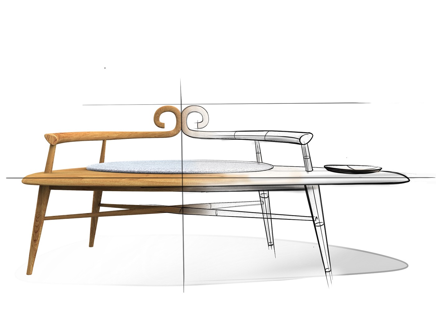 Cultural creation，furniture，name of a fictitious monkey with supernatural powers，Tea furniture，Graduation project，