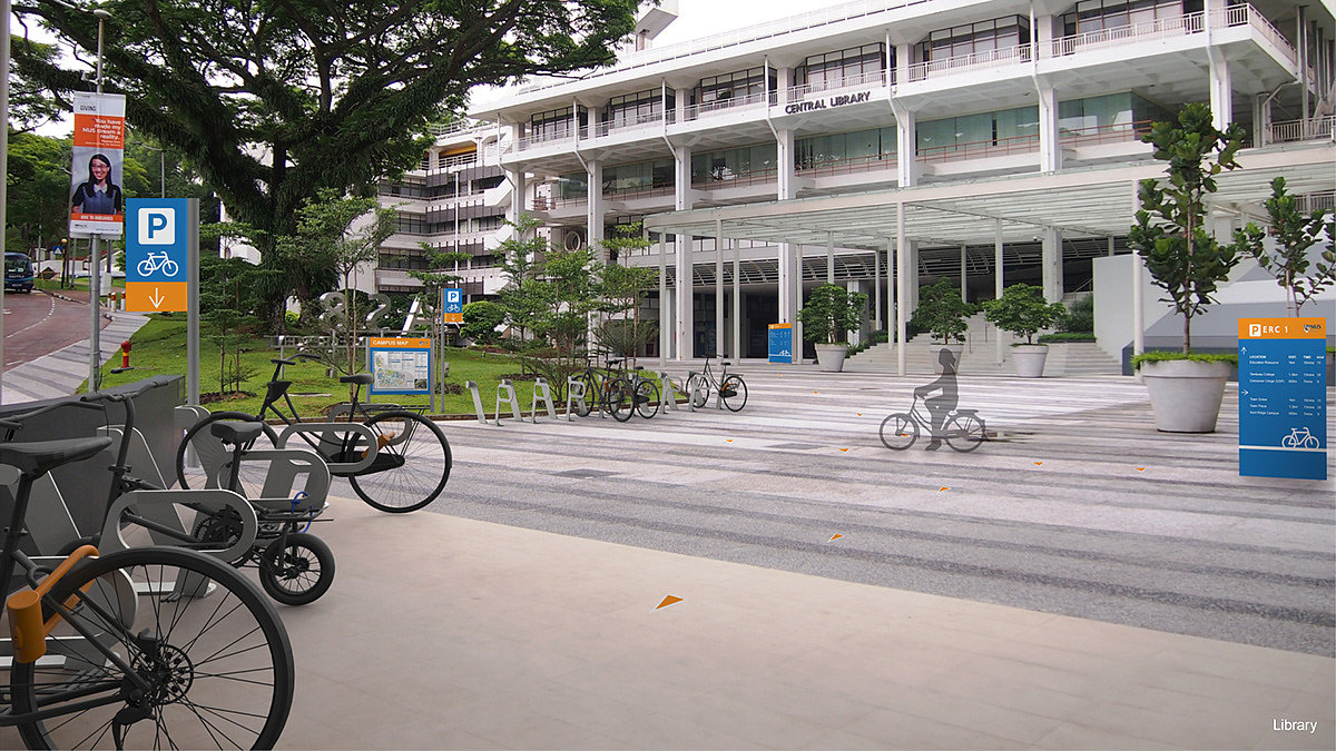 稳定性，自行车，停放，新加坡国立大学，