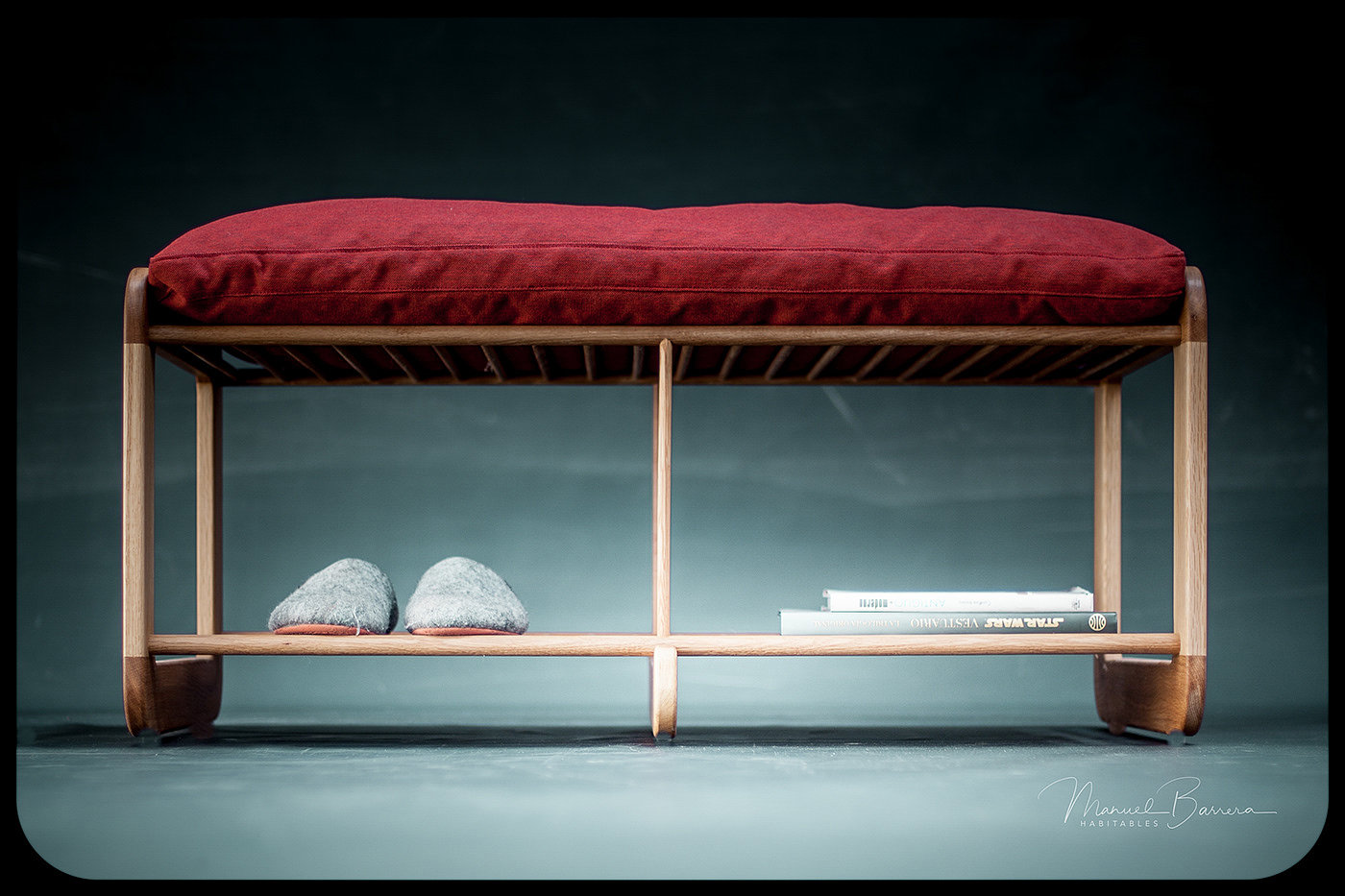 70s Low Bench，换鞋凳，木质，