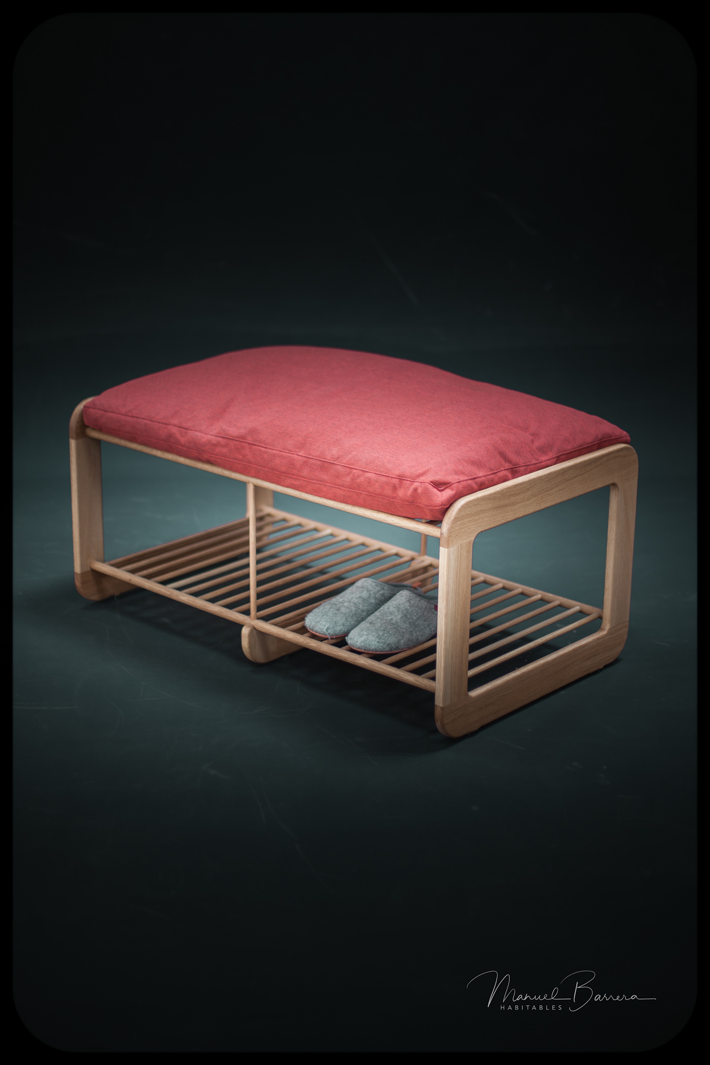 70s Low Bench，Shoe changing stool，woodiness，