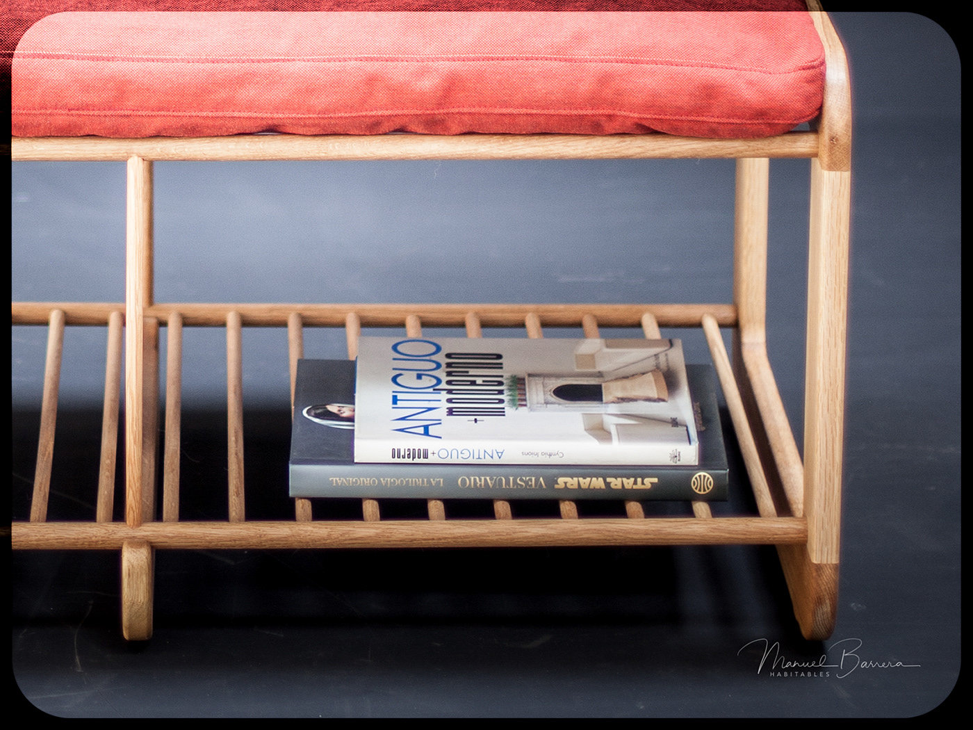 70s Low Bench，Shoe changing stool，woodiness，